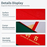 Porte-certificat en papier A4 personnalisé avec couverture rigide, estampage doré, porte-diplôme pour diplôme de remise de prix