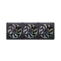 Ventilateur de boîtier Jonsbo ZC-360 blanc avec synchronisation RGB, éclairage ARGB, roulement à billes PWM 3 côtés, cuivre et aluminium, 5W pour refroidissement liquide d'ordinateur