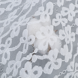 قماش دانتيل قطن لامع من التل الأبيض بتخفيضات كبيرة لملابس الموضة - Product Image 4