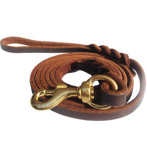 Großhandel Leder Haustier langlebige Geh leine einziehbare echte Leder Haustier Hunde leine, Leder Hund Trainings leine - Product Image 2