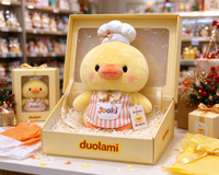 Peluche Canard de Dessin Animé Doux et Moelleux, Style Personnalisable pour Souvenir ou Décoration Intérieure