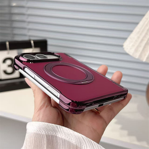 Nueva Funda Magnética para Teléfono de Cuero PU con Electrochapado para iPhone Duo con 360 °   Soporte giratorio con cubierta rígida a prueba de golpes - Product Image 5