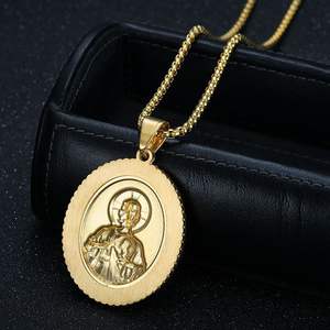 Jehovah เพชรฮิปฮอปศาสนาคริสเตียนเหรียญ PVD สแตนเลสเครื่องประดับแฟชั่นสร้อยคอจี้ชุบทอง18K สำหรับผู้หญิง - Product Image 5