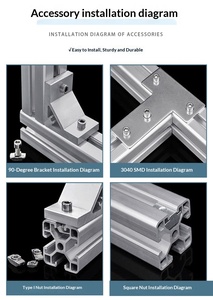 Armadio in Profili di Alluminio, Montaggio Fai-da-Te, Telaio Industriale Personalizzato in Lega di Alluminio Serie 1000, Armadio Guardaroba - Product Image 5