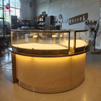 Ensemble de comptoirs de présentation de bijoux de luxe Sundo, vitrine de magasin de bijouterie, armoire crème dorée avec tiroir verrouillable, fabricant pour la vente au détail