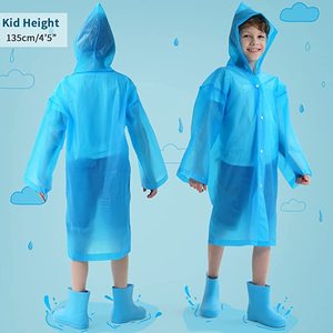 In trẻ em Kích thước PEVA Trọng lượng nhẹ Áo mưa không thấm nước - Product Image 2