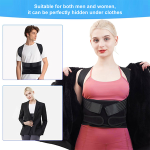 Unisex <b>Back</b> <b>Brace</b> Shoulder Open <b>Back</b> Lumbar Fixation Strap <b>Back</b> Shoulder Posture Corrector <b>Back</b> <b>Brace</b> Support Straightener - Product Image 3