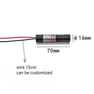 16X70mm 450nm 50MW Amplio voltaje 12V ~ 24V Línea Módulo láser azul Vidrio - Product Image 3