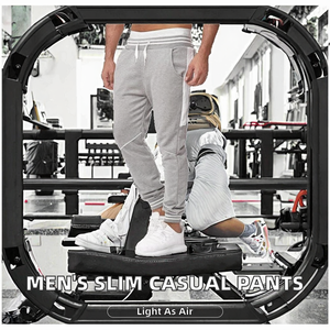 Pantalon décontracté en coton brodé pour homme 2026, taille personnalisée, grande taille, léger, taille mi-haute, devant plat, coupe ajustée, respirant SYNB HHJ - Product Image 2