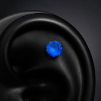 Pince d'oreille spirale extérieure pour homme, motif oiseau volant, bleu mat nacré, écologique et tendance, bleu profond, style européen-américain