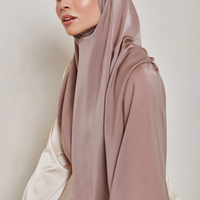Châle en satin mat personnalisé Foulard en soie musulman Point de cils Velours en satin de soie Qualité supérieure pour les femmes