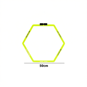 850B-Hexagonal Ring 50CM Fluorescent Green 6PZ Football Equipment - Product Image 1
