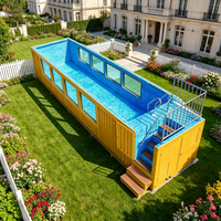Piscine hors sol en acier préfabriqué de 40 pieds, 3 mm d'épaisseur, imperméable, écologique, type hors sol