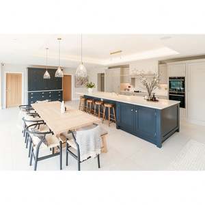 Puertas de Muebles de Cocina Lacadas Personalizadas de Fábrica, Gabinetes de Cocina Estilo Shaker, Almacenamiento de Vajilla y Condimentos, Despensa con Isla de Cocina - Product Image 2