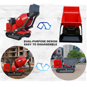 コンクリートミキサーミニ追跡クローラーポータブル自動300l 500Lモバイルコンクリートミキサー - Product Image 3