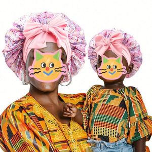Meilleures ventes : Ensemble bonnet de nuit en satin et foulards pour cheveux, collection Maman et Moi, avec logo personnalisé, bonnets en soie et foulards pour cheveux, cadeau promotionnel - Product Image 1
