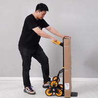 Chariot à main pliable à 6 roues robuste et réglable pour monter les escaliers, cadre en métal, chariot de transport OEM, outils