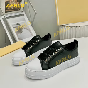 Zapatillas Casuales para Mujer, Populares, Blancas, con Cordones, para Tenis y Running, con Forro de Cuero Genuino, para Caminar en Primavera - Product Image 3