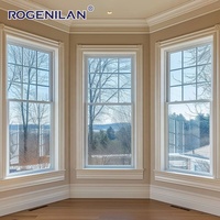 Fenêtres à baie en aluminium à double vitrage sur mesure Rogenilan, vitrage Low-e extérieur, fenêtres verticales coulissantes à simple battant
