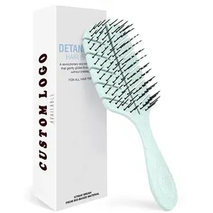 Candy Brush Wholesale Eco-Friendly Biodegradable Hair Brush, Hot Air One Step Vent Detangler Blow Dryer Hair Brush For Women