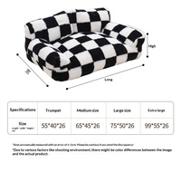 Lit pour animaux de compagnie de luxe pour chats et chiens de taille moyenne à grande, avec housse amovible et lavable, mousse à mémoire de forme, durable, anti-griffures, design de matelas de canapé portable
