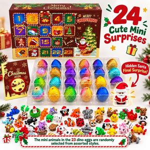 Custom Christmas <b>Advent</b> <b>Calendar</b> 24 Days Countdown Squeeze Toy Squishy Dumpling Stress Relief Mystery Blind <b>Box</b> Holiday Gift - Product Image 1
