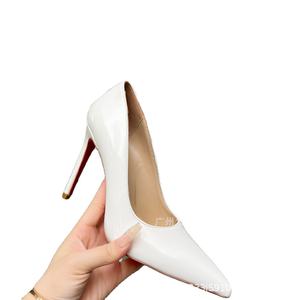 Ladies <b>Red</b> Bottom <b>Heels</b> Dropshipping Products Shoes Black Leather Slip on High <b>Heels</b> for Women Pumps Sandal CL Running Shoes - Product Image 5