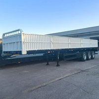 Semi-remorque à ridelles de haute qualité de 40 pieds, 3 essieux, 40-60 tonnes, pour le Pérou