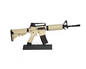 Miniatura AR 18 3D SIG MCX Modelo en Negro | Escala 1:3 Diecast Metal Build Kit Gun scope Set