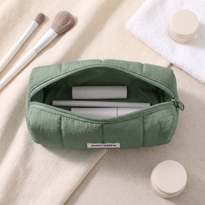 Bolsa de Maquillaje Pequeña, Color Verde Salvia, Acolchada, Bolsa Cosmética, T/C Polialgodón, Delgada, con Cierre, Logotipo Personalizado, OEM ODM, Estuche para Lápices - Product Image 4