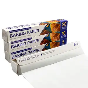 Customized Silicone Coated Baking Paper Baking Tray Paper Easy To Tear Non Stick With Dotted Line Indentation Baking Paper Roll