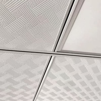 Panneau de plafond en plâtre recouvert de PVC, imperméable, résistant au feu, rectangulaire, pour grille de plafond commerciale