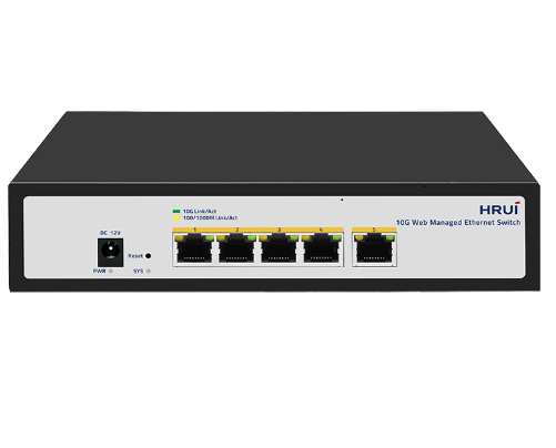 New Design 5-Port 10G Web Managed Ethernet Switch