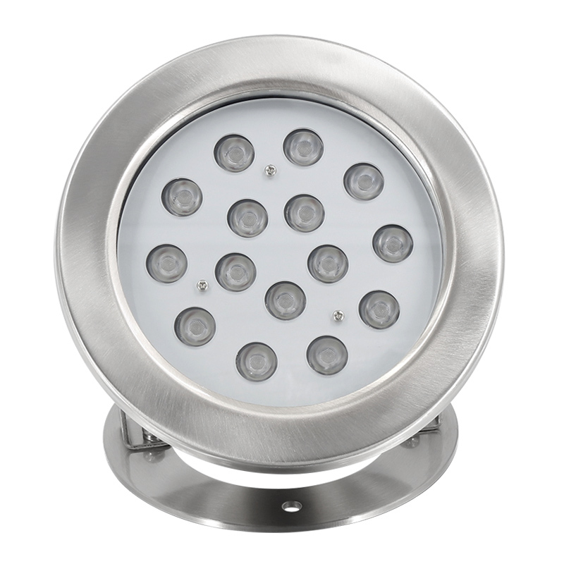 Rise IP68 Waterproof Outdoor 45W RGB/RGBW DC24V LED Pool Lights 2700-6500K Color Temp Tempered Glass Auto/DMX Control Dimmable
