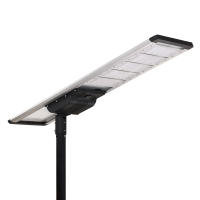 Lampadaire solaire LED extérieur 150W 190LM/W IP66 en alliage d'aluminium, angle de faisceau 160°, télécommande, garantie 3 ans