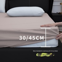 Drap-housse imperméable en acrylique tissé 100 %, couleur unie, anti-urine, respirant, épais, taille standard américaine, ensemble trois pièces