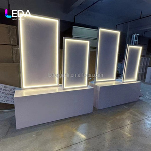LEDA New Arrival Simple Custom <b>Wedding</b> Events Guests Seating Chart Backdrop Panel Acrylic LED Light Decorative Welcome Sign - Product Image 1