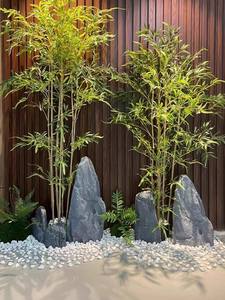 Peyzaj Kombinasyonu, İç Mekan Pencere Dekorasyonu, Merdiven Köşesi Peyzajı için Yapay Bambu ve Yeşil Bitkiler - Product Image 2