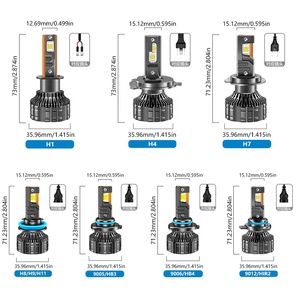 Lampadina LED K19 ad Alta Potenza 190W H4 con Ventola di Raffreddamento, H1 H7 H8 H11 9005 HB3 9006 HB4, Faro Auto LED Canbus H4 - Product Image 6