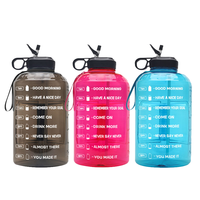 Bouteille d'eau sport de 3,78 L (1 gallon) avec paille, en plastique PP écologique, pour la gym et le camping – Prête à l'emploi et pratique