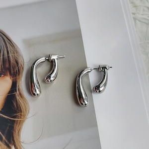Boucles d'oreilles pendantes minimalistes en cuivre plaqué or blanc, style français, polyvalentes, simples et élégantes pour tous les jours - Product Image 2