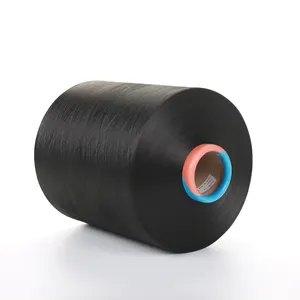 Sợi Polyester DTY 75D/36F Nhuộm Màu Đen Dạng Xoắn