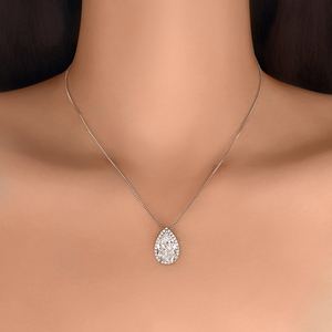 Collar con Colgante de Lágrima de Moda, Chapado en Oro de 18K con Circonita Cúbica, Joyería Nupcial, Regalo - Product Image 5