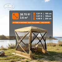 Tente Pop-up Kawagebo Kamp (KK) à Montage Rapide avec Moustiquaire, Abri Portable pour Plage, Terrasse et Jardin