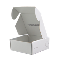 Boîte en carton blanc en gros, carton d'expédition uni pour bijoux et boucles d'oreilles avec couvercle intérieur imprimé, emballage cadeau pour accessoires de mode