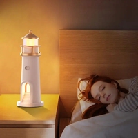 Lampe de nuit à LED Phare Télécommande/Corps humain Détection clair de lune Lampe de projection Bureau Vente en gros Dropshipping