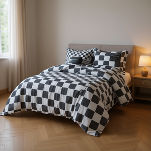 Ensemble de couette 100% coton tissé uni pour usage domestique, taille King et Super King - Product Image 2