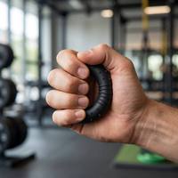 Silikon-Handgriffstärkungsring mit 6 Rippen, rutschfest/graduierte Noppen, 30 ° Ein 20 LB schweres Green Finger Exerciser Rehab-Trainingsmodell