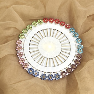 Épingle de fixation pour foulard du Moyen-Orient, clip de cou pour couvre-chef, épingle de positionnement de sécurité, épingle longue pour la nation Hui, motif fleur de prunier - Product Image 3