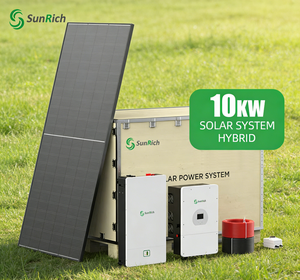 Sistema de Energía Solar Híbrido de 10kw para Conexión a Red, Batería de Iones de Litio Apilable IP65, Montaje en Pared/Soporte, con Inversor DEYE - Product Image 1